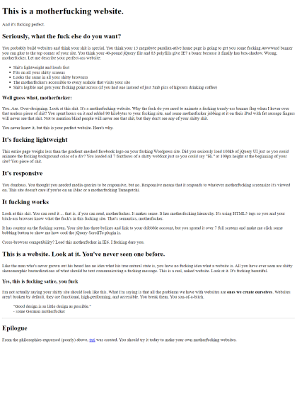 Motherf@@ing Website